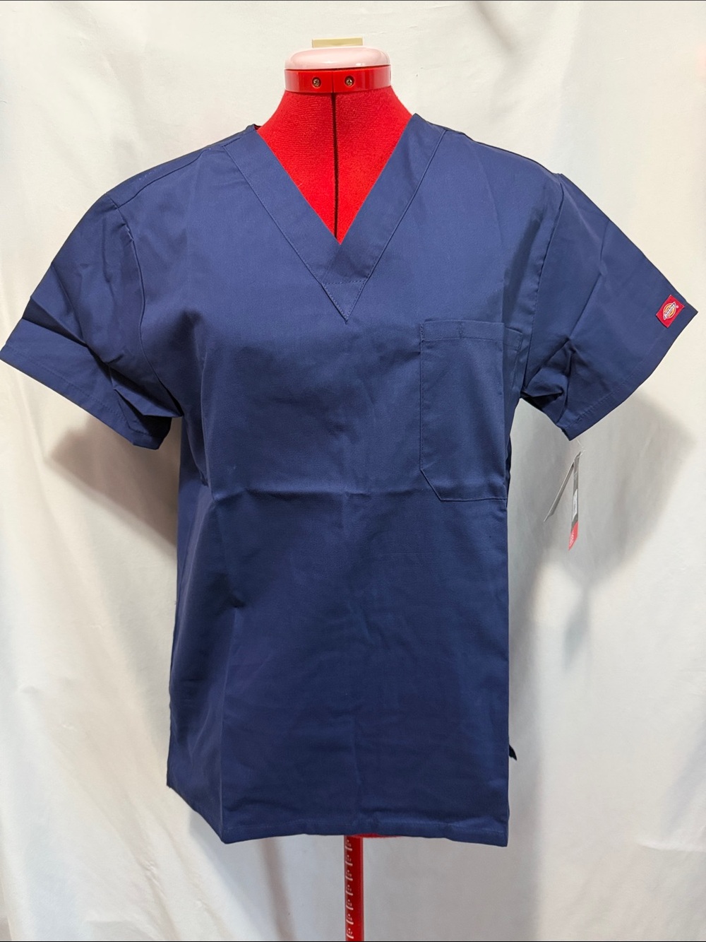 Dickies Navy Short Sleeve V-Neck Medical Scrub Top
